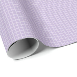 Lavender Grid Pattern for Birthday, Minimalist  ラッピングペーパー