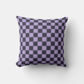 Lavender haze checkerboard pattern クッション (正面)