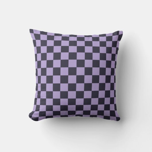 Lavender haze checkerboard pattern クッション (正面)