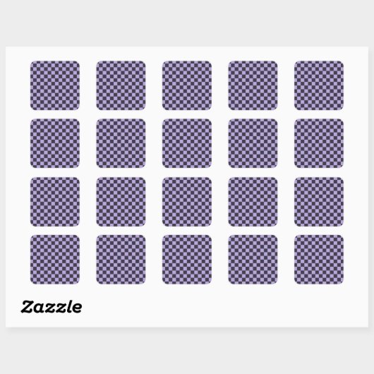 Lavender haze checkerboard pattern スクエアシール (シート)