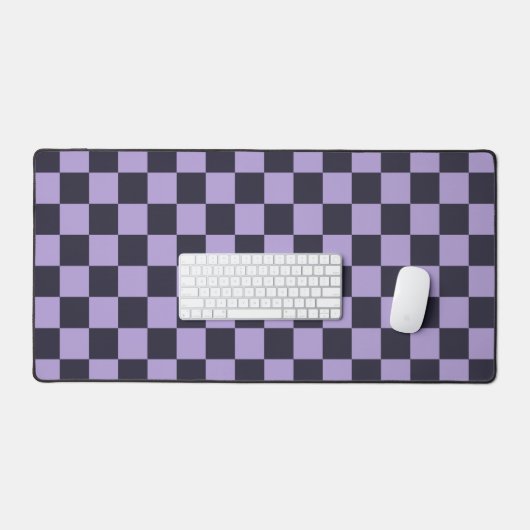 Lavender haze checkerboard pattern デスクマット (キーボード&マウス)