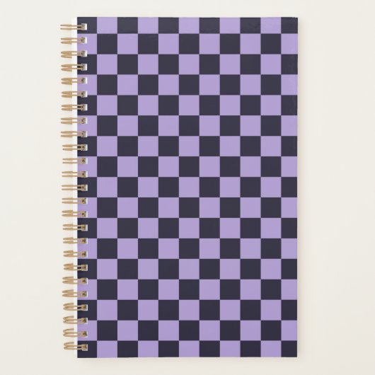 Lavender haze checkerboard pattern プランナー手帳 (正面)