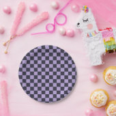 Lavender haze checkerboard pattern ペーパープレート (パーティー)