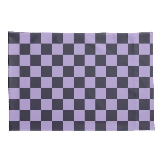 Lavender haze checkerboard pattern 枕カバー (裏面-右)