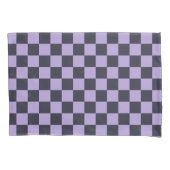 Lavender haze checkerboard pattern 枕カバー (正面左)