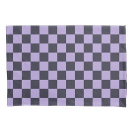 Lavender haze checkerboard pattern 枕カバー