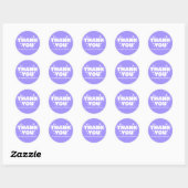 Lavender Hearts Thank You Business Sticker ラウンドシール (シート)
