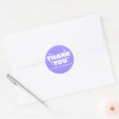 Lavender Hearts Thank You Business Sticker ラウンドシール (封筒)