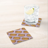 Lavender Hot Dogs Coaster Set スクエアペーパーコースター (インサイチュ)