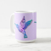 Lavender Hummingbird Mug コーヒーマグカップ (正面左)