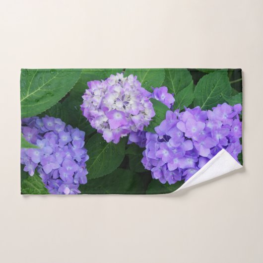 Lavender Hydrangea ハンドタオル (ハンドタオル)
