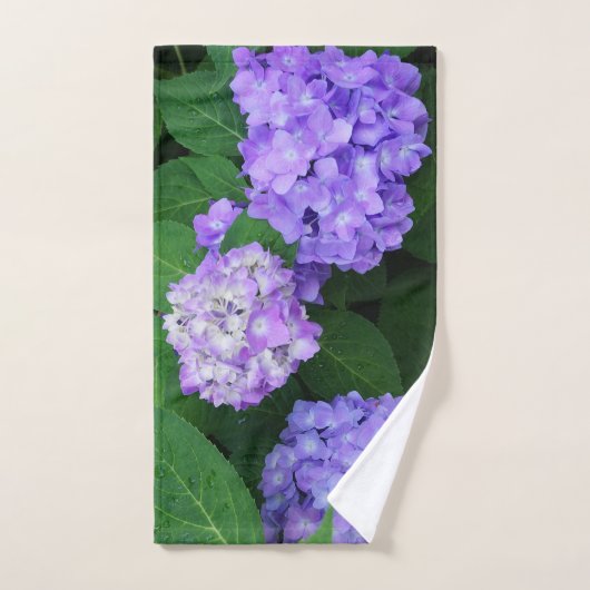 Lavender Hydrangea ハンドタオル (ハンドタオル)