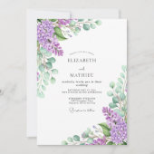 Lavender Idyllic Spring Wedding 招待状 (正面)