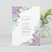 Lavender Idyllic Spring Wedding 招待状 (スタンド正面)