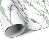 Lavender ink and watercolor Wrapping Paper ラッピングペーパー (ロールコーナー)