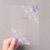lavender ink Table Number 1 アクリル招待状 (インサイチュ (ポータブル))