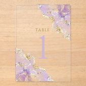 lavender ink Table Number 1 アクリル招待状 (正面)