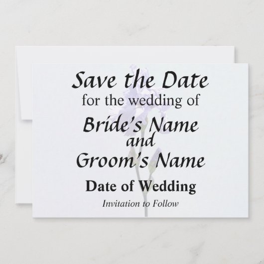 Lavender Iris and Buds セーブザデート (正面)