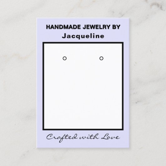 Lavender Jewelry Earrings QR Code 名刺 (正面)