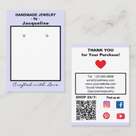 Lavender Jewelry Earrings Social QR Code 名刺
