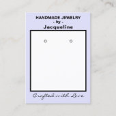 Lavender Jewelry Earrings Social QR Code 名刺 (正面)