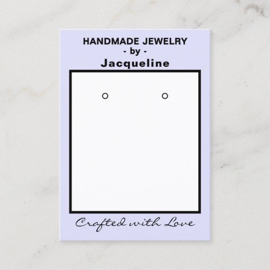 Lavender Jewelry Earrings Social QR Code 名刺 (正面)