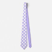 Lavender Jumbo Polka Dots Custom Necktie ネクタイ (正面)