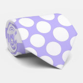 Lavender Jumbo Polka Dots Custom Necktie ネクタイ (ロール)