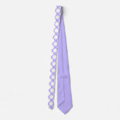Lavender Jumbo Polka Dots Custom Necktie ネクタイ (裏面)