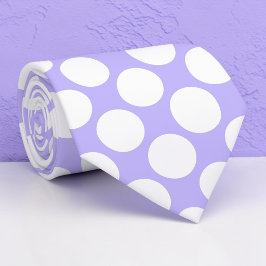 Lavender Jumbo Polka Dots Custom Necktie ネクタイ