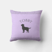 Lavender Labrador Retriever Matching Personalized クッション (裏面)