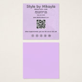 Lavender Lace Beautician Customer Rewards Card (正面&裏面)