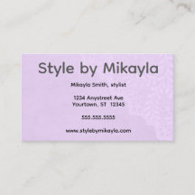 Lavender Lace Beautician Stylist Event Planner