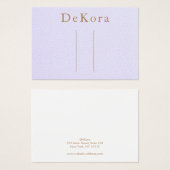 Lavender Leather Hair Clip Display Holder (正面&裏面)