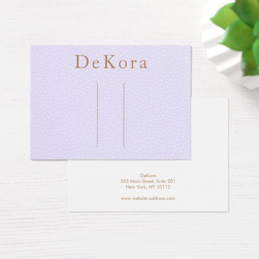 Lavender Leather Hair Clip Display Holder (デスク)