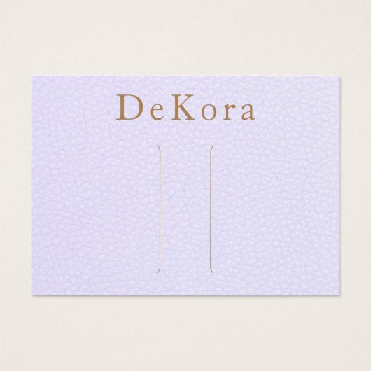 Lavender Leather Hair Clip Display Holder (正面)