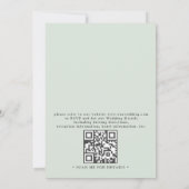 Lavender Leaves Rustic Elegant QR Code Wedding 招待状 (裏面)