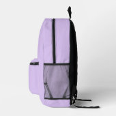 Lavender light purple Custom Name Backpack プリントバックパック (右)