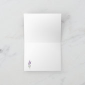 Lavender Lilac Floral サンキューカード (内部)