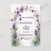 Lavender Lilac Floral Arch Accommodation  エンクロージャーカード (正面)