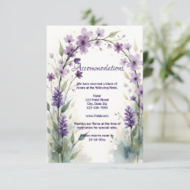 Lavender Lilac Floral Arch Accommodation エンクロージャーカード