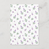 Lavender Lilac Floral Arch Accommodation  エンクロージャーカード (裏面)
