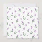 Lavender Lilac Floral Arch Bridal Shower  招待状 (裏面)