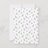 Lavender Lilac Floral Arch Directions Encl Card サンキューカード (裏面)