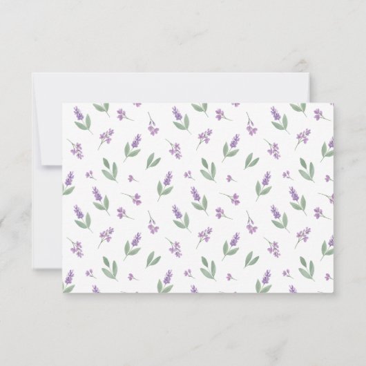 Lavender Lilac Floral Arch RSVP Card (裏面)