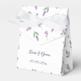 Lavender Lilac Floral Arch Wedding Favor Boxes フェイバーボックス