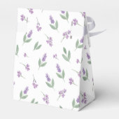 Lavender Lilac Floral Arch Wedding Favor Boxes フェイバーボックス (裏面サイド)