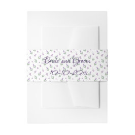 Lavender Lilac Floral Arch Wedding Invitation 招待状ベリーバンド