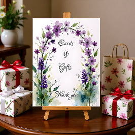 Lavender Lilac Floral Cards & Gifts  台座サイン