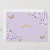 Lavender Lilac Floral Quinceañera 15 Save the Date セーブザデート (裏面)